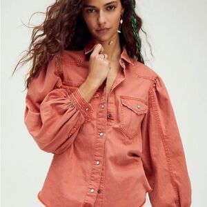We the free with love denim top size XS ,S, M NWOT